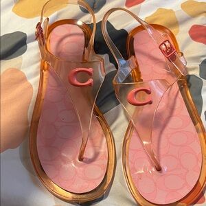 Transparent COACH Orange Sandals
